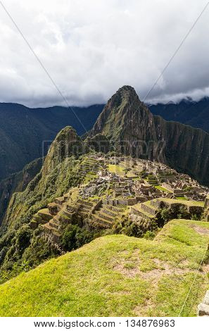 HDR Machu Pichu late afternoon with clouds