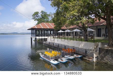 POLONNARUWA, SRI LANKA - MARCH 15, 2015: Restaurant and guesthouse 