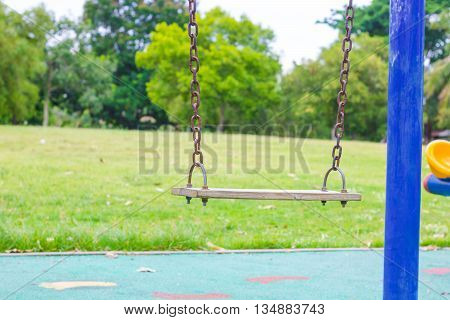 Outdoor playground in the park funny for child