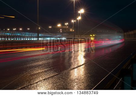 Big Obukhov bridge across the Neva River in St. Petersburg