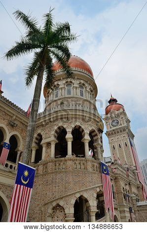 Sultan Abdul Samad palace in Kuala Lumpur Malaysia
