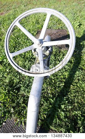 Iron Gate Valve To Close Or Open The Supply Of Methane Gas