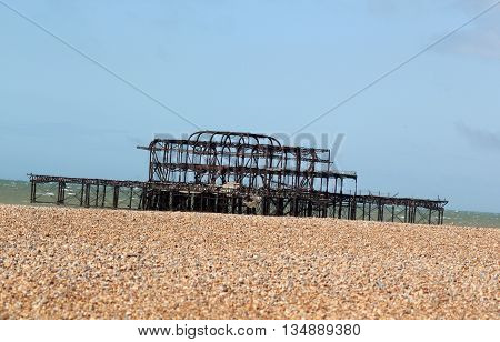 Abstract Scene of the old Pier on Brighton Beach