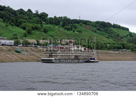 Nizhny Novgorod Russia - June 11.2014. Romodanovsky pier on the river Oka.