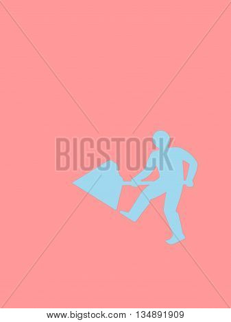 Abstract Creative Revamped Britsih Roadworks Sign Illustration England