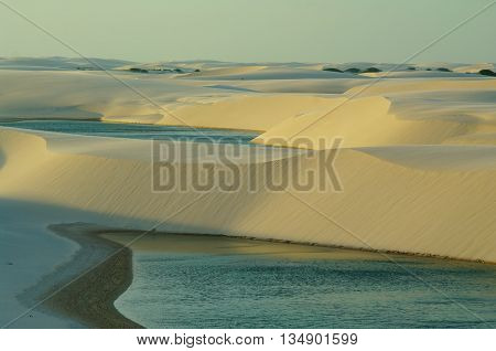 Lancois Maranhensis, a large plain of alternated sand dunes and fresh water lagunas