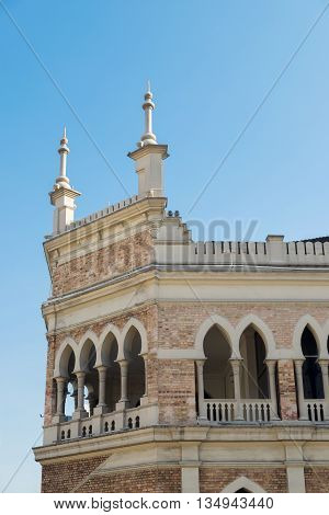 Corner view of Sultan Abdul Samad building near Merdeka Square in Kuala Lumpur Malaysia