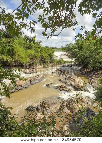 the Khone Phapheng Falls in southern Laos