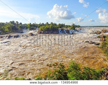 the Khone Phapheng Falls in southern Laos