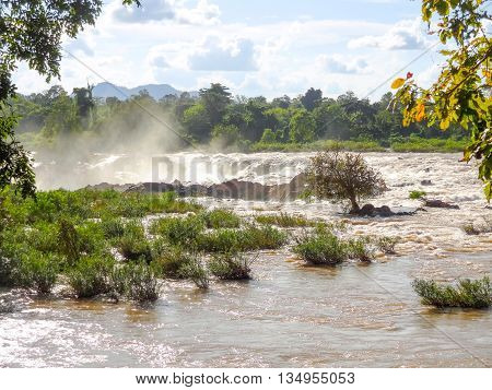 the Khone Phapheng Falls in southern Laos