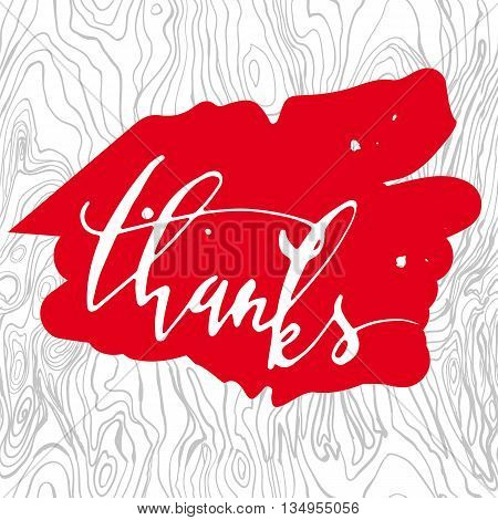 Thanks. Hand lettering.Thank you. Modern calligraphy Brush lettering