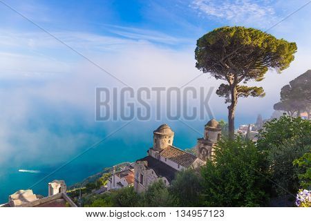 Amazing View From Villa Rufolo, Ravello Town, Amalfi Coast, Campania, South Of Italy