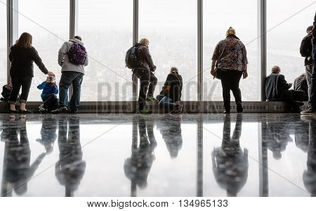 People In One World Observatory In New York City