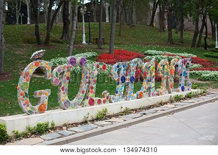 ISTANBUL TURKEY - OCTOBER 3 2014: Gulhane Park in the old city of Istanbul