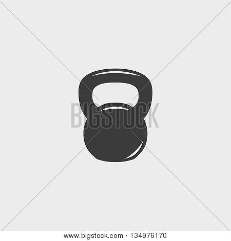 Weight icon in a flat design in black color. Vector illustration eps10