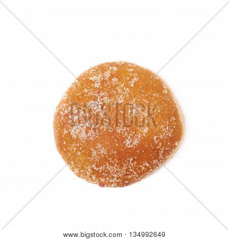 Jam filled doughnut isolated over the white background
