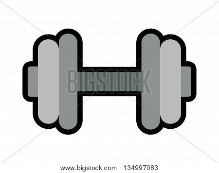 Metal weight concept represented by heavy object icon over flat and isolated background