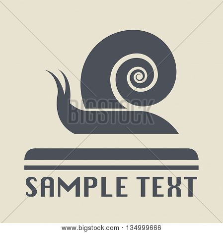 Abstract Snail icon or sign, vector illustration