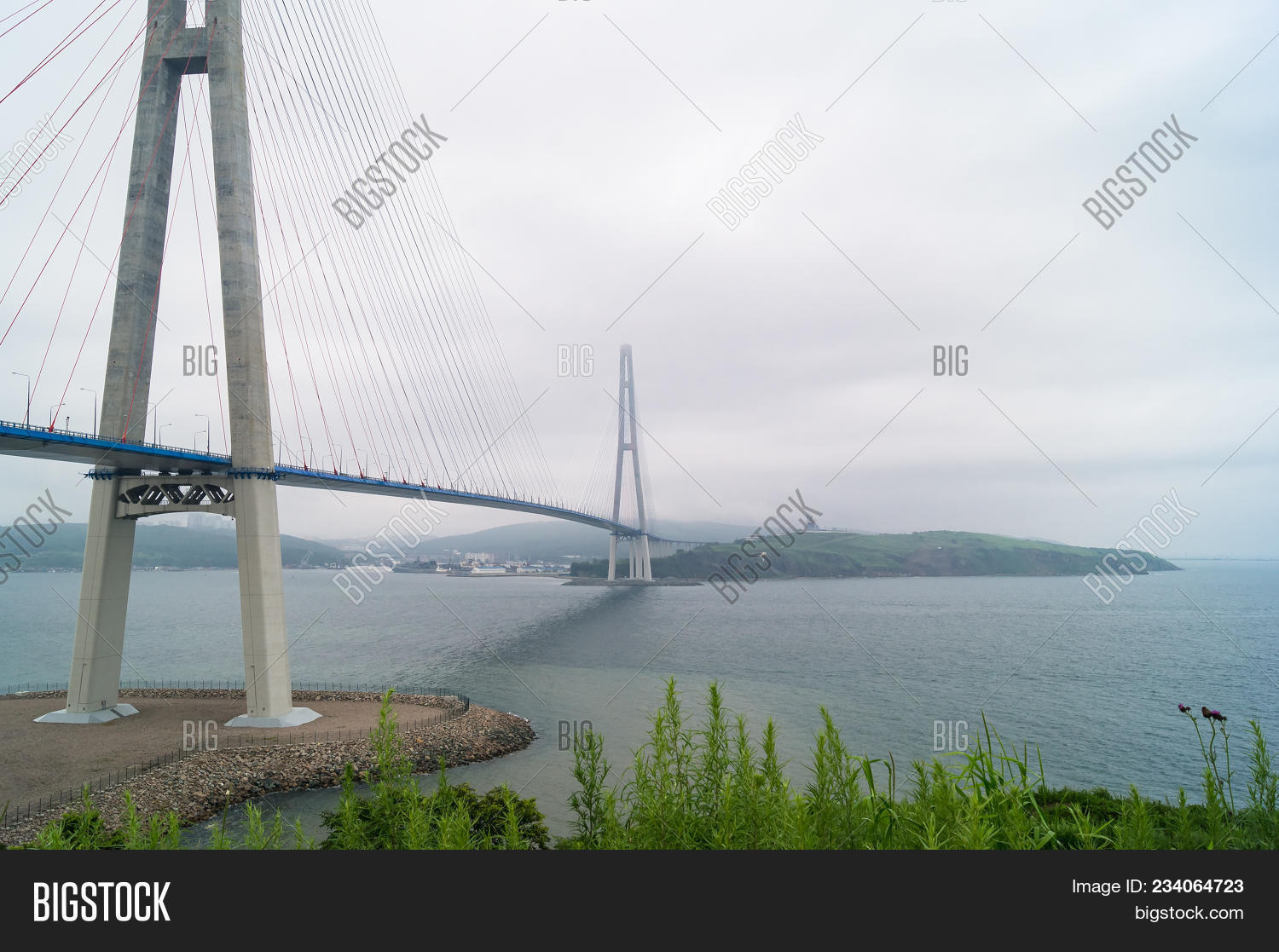 Russky Bridge Russian Image & Photo (Free Trial) | Bigstock