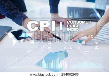 Cpi. Consumer Price Index Concept On Virtual Screen