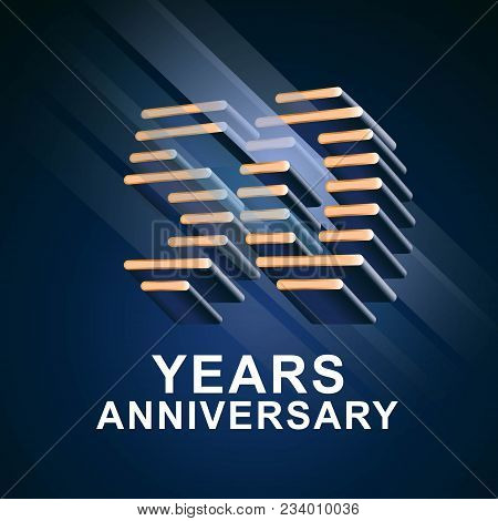 50 Years Anniversary Vector Icon, Logo. Graphic Design Element With Nonstandard Elegant Font For 50t