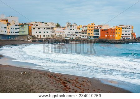 Colour Houses Of Punta Brava In Puerto De La Cruz, Tenerife Island, Spain