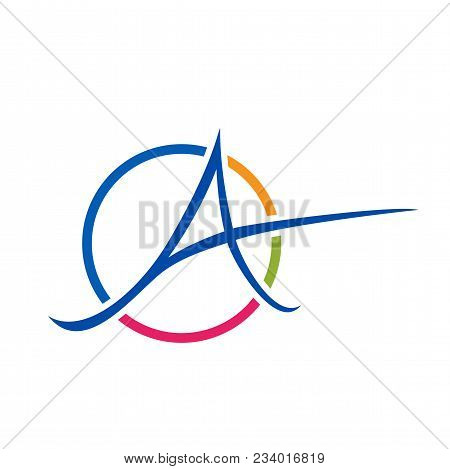 Round Letter A Logo Sample Sign And Symbol