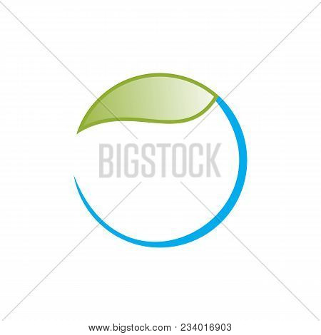 Creative Sample Design Round Leaf Logo Nature