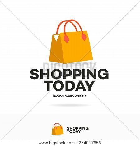Vector Shopping Bag Logo Set Fulcolor Style For Fashion Magazine, Store, Shop Emblem, Market Logotyp