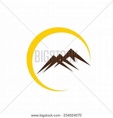 Creative Sample Design Sun Mountais Logo Landscape