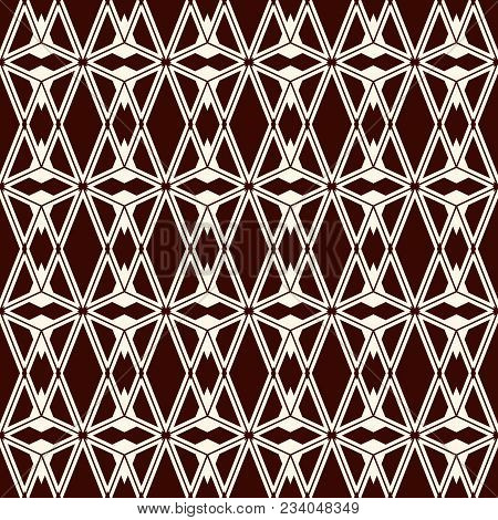 Ethnic Style Abstract Seamless Pattern With Repeated Diamonds. Native Americans Ornamental Backgroun