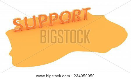 Support For The Site. 3d Illustration Background Site