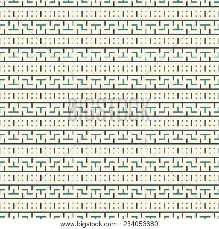 Repeated Border With Creative Puzzle. Mosaic Abstract Background. Seamless Pattern Design With Geome