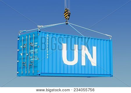 Humanitarian Cargo From Un Concept. 3d Rendering