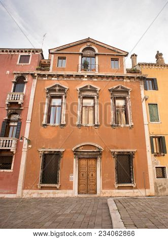 Campo dei Frari in Venice City. Italy. This Square Center of San Polo District.