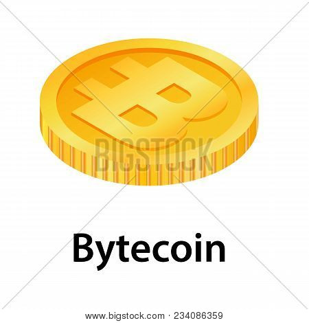 Bytecoin Icon. Isometric Illustration Of Bytecoin Vector Icon For Web