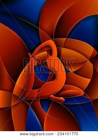 Vector Design Of People Practicing Yoga On Abstract Cubism Backhround
