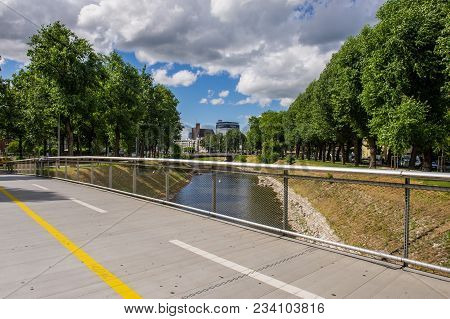 Basel, Switzerland - June 06  2017: Swiss City Basel In The Summer. Urban Views And Landscapes On Th