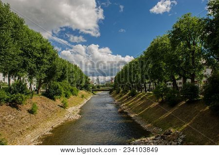 Basel, Switzerland - June 06  2017: Swiss City Basel In The Summer. Urban Views And Landscapes On Th