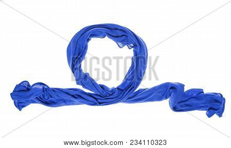 Lightweight Beautiful Scarf Isolated On White Background.