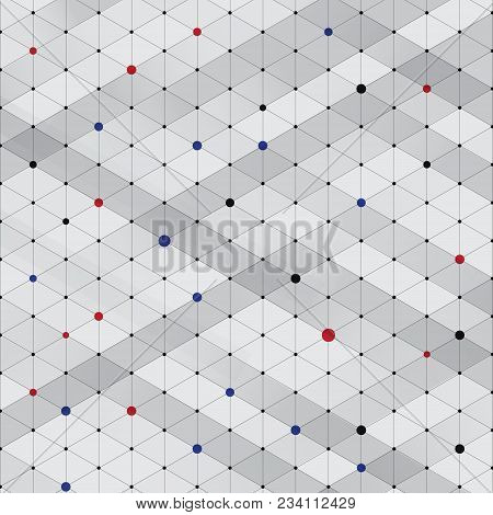 Abstract Modern Stylish Isometric Pattern Texture, Three-dimensional Rectangle, Repeating Geometric 