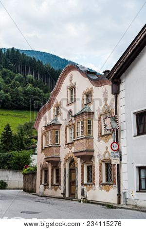 Schwaz, Austria - August 8, 2017:  View Of The Picturesque Town Of Schwaz In  Austrian State Of Tyro
