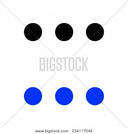 Three Dots Icon. Three Dots Symbol Vector Illustration For Web Site, Mobile Application