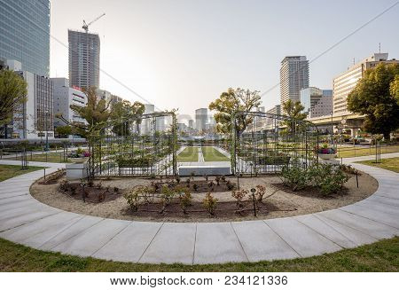 Nakanoshima Island In The Center Of Osaka Financial District