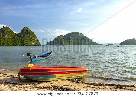 The Beach Bang Boet Beautiful With Sky At Chumphon Province Thailand Is Famous For Travel