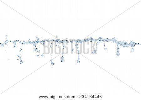 Spray Of Water Jet Close-up Clean Flow