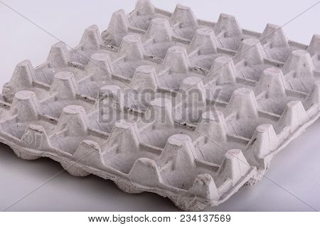 Cells Carton Packing For Eggs Close Up