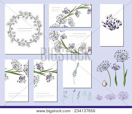 Aqllium Set With Visitcards And Greeting Templates