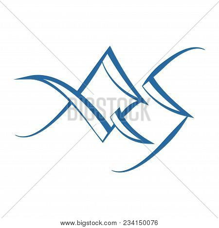 The Abbreviation Qs For Your Company. Angular Gothic Font. Vector Inscription.