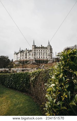 View Of Dunrobin Castle In Golspie, Scotland.